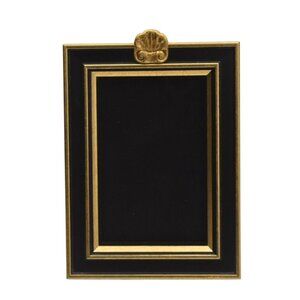 Black and Gold Shell Embellished Picture Frame 4x6